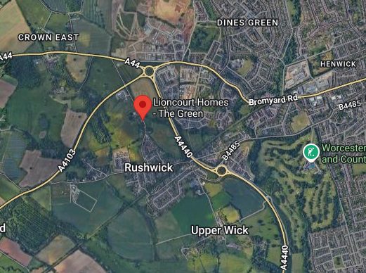 The Green Rushwick Zoomed Out Map